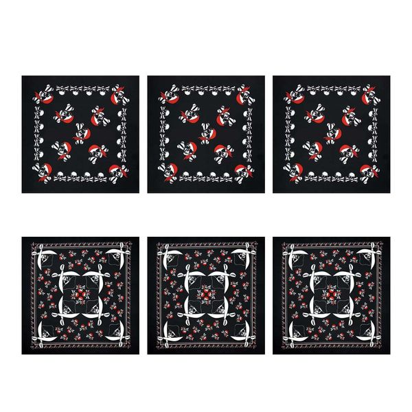Qianfeng 6 Stk Piratentuch,Piraten Bandana Kinder,Kindergeburtstag Kopftuch Pirat,Accessories Deko,Mitgebsel Bandanas Herren,Kopftücher Piratenbandana Schatz Für Pirat Thema Party Und Kinder Party