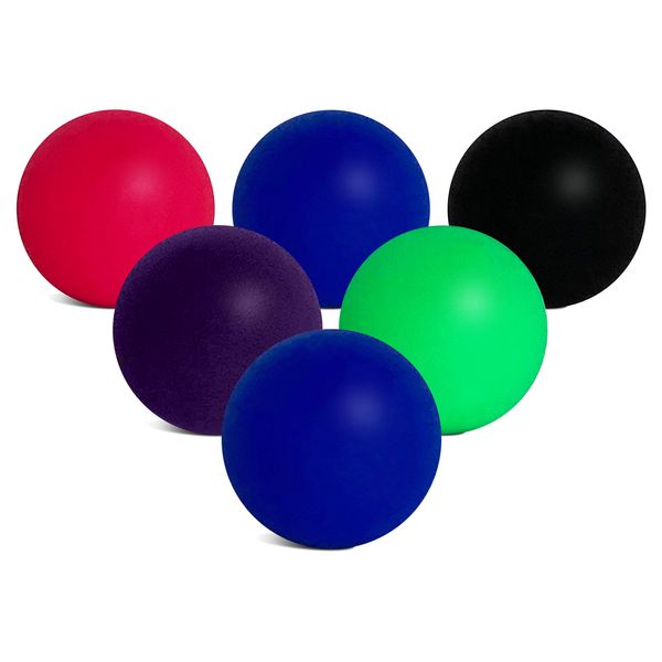 Botabee Beach Paddle Ball Replacement Balls - 6 High-Visibility Pickleball & Smashball Compatible Balls | Colorful Kadima & Pro Kadima Ball Replacement | 6 Small Paddle Balls in High Visibility Colors