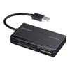 BUFFALO BSCR508U2BK USB 2.0 Multicard Reader UHS-I Compatible Cable Storage Model, Black
