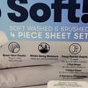 Serta Sertapedic 4pc Twin Sheet Pillowcase Set Soft Gray Deep Pocket Boxer Hem