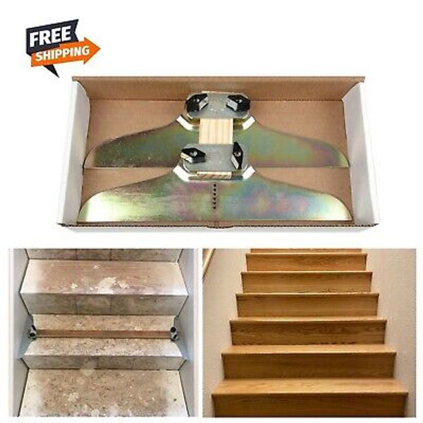 Stair Tread Template Set Riser Shelf Wood Flooring Layout Tool Gauge Carpenter