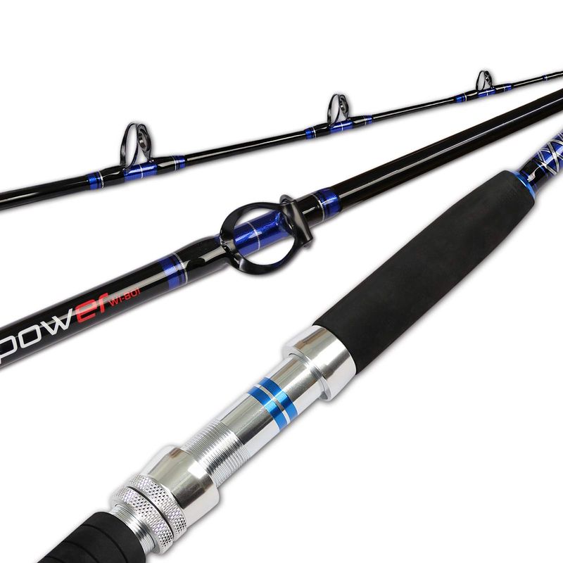Fiblink 1-Piece/ 2-Piece Saltwater Offshore Trolling Rod Big Game Rod ...