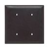 Blank Plates Strap Mounted Two Gang, Black with screws TP24BK trademaster