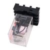 WANGCL 2PC AC 220V DPDT Relay, 2NO+2NC, 8Pin with Socket Base