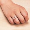 Philip Jones Silver Plated Three Stone Ring Created with Zircondia® Crystals