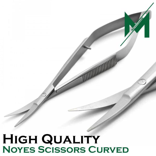 Surgical Micro Noyes Scissors Iris 11.5cm Spring Action Ophthalmic Sharp Blades