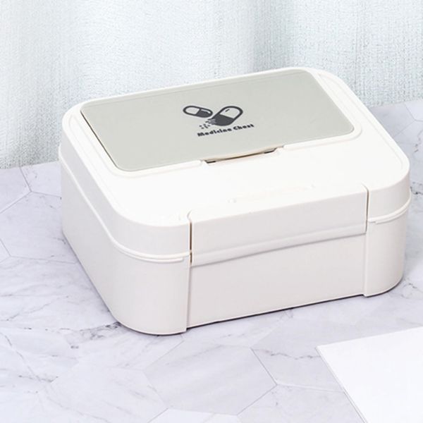 First Aid Kit, Medicine Box, With Handle, Compact, Removable Tray, First Aid Box, Medical Box, Custom Medicine Box, Small, Pill Box, Multi-functional Storage Case, Small Items, Storage Box, Emergencies, Disaster Prevention, Portable, Convenient, Travel Me