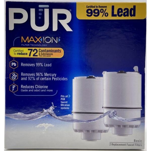 PUR RF-3375 Faucet Water Filter Replacement - White also fits blue filter 2 Pack