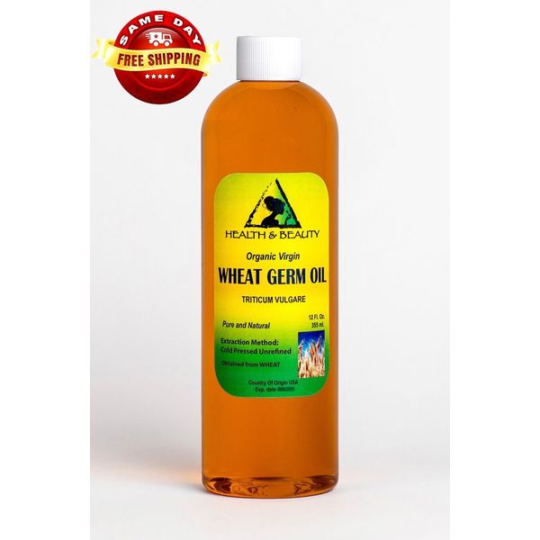 WHEAT GERM OIL UNREFINED ORGANIC by H&B Oils Center COLD PRESSED PURE 36 OZ