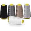 100% Polyester Overlocking Sewing Machine Thread for Serger 5 Colours 3000 Yard Cones