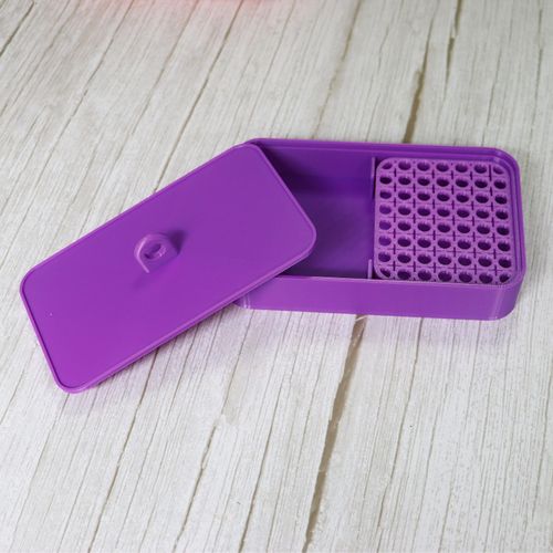 PIAOLGYI Cornstarch Container for Polymer Clay,Cornstarch Storage Box for Polymer Clay Earring DIY (Purple)