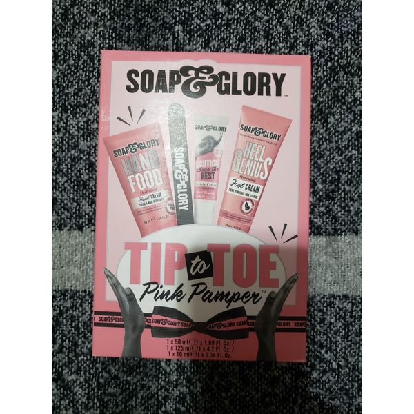 Soap & Glory 4 Piece Hand And Foot Care Kit, Tip To Toe Pink Pamper