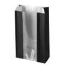 Restaurantware Rustic-Elegant Black 5.8" x 2.8" x 11.5" Micro-Perforated Bread Bags - 100 Count