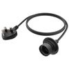 FIRMERST Outdoor Pendant Light Fitting with Plug, E27 Lamp holder 1m Rubber Cable IP44