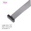 DMiotech 2 Pack Long 20CM 1.27MM Flat Ribbon Cable IDC 14 Pin Connector
