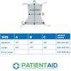 Full Body Solid Fabric Patient Lift Sling, Size Medium, 600Lb Weight Capacity