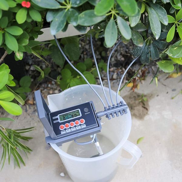 Aqualin Automatic Watering Timer, Watering Hose, Plant Irrigation System, Sprinkling Tool, Supports 10 Pots, Irrigation System, Indoor Plants, Potted Plants, Plants, Watering Office, 32.8 ft (10 m)