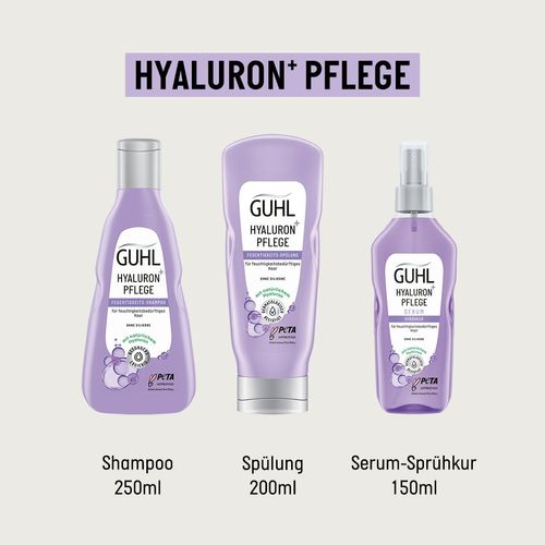 Guhl Hyaluron+ Moisturising Conditioner – Contents: 200 ml – Hair Type: Moisturising – With Natural Hyaluronic – No Silicone