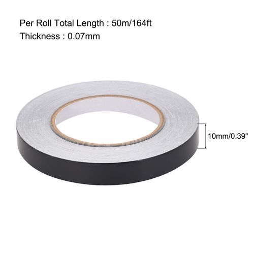uxcell Aluminum Foil Tape Black Matte Tape Non Reflective 10mmx50m/164ft for HVAC, Sealing, Patching Hot and Cold Air Ducts