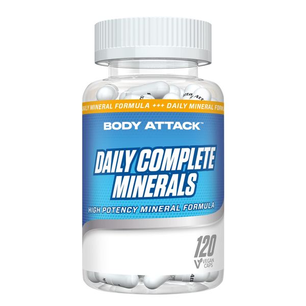 Body Attack Daily Complete Minerals, Pack of 1 (1 x 120 Capsules)