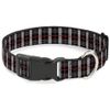 Buckle-Down 13-18" Plaid Black/Red Plastic Clip Collar, Wide Small