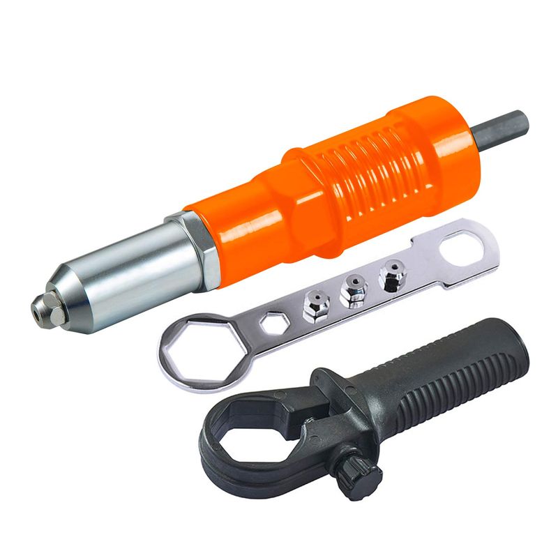 Kimlonton Rivet Gun Riveter Tool Electric Rivet Adapter Rivet Gun Head ...