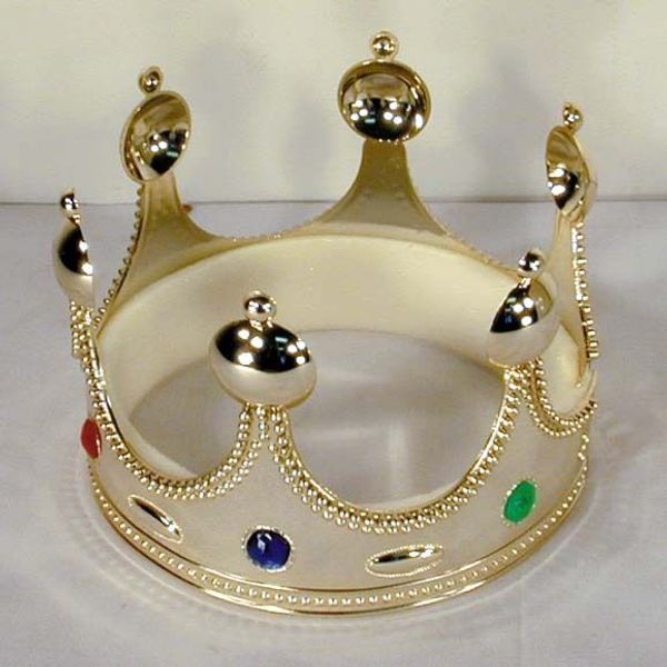 KING CROWN W JEWELS toy CROWNs party hat medieval cap