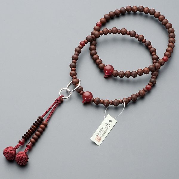 Buddhist Altanya Takita Shoten Prayer Beads Jodo Buddhist Beads for Women (Glossed) Agate Tailoring 60,000 Pure Land 8 inches Pure Silk Flower Buddhist Buddhist Beads, Kyoto Prayer Beads, Two-wheel