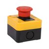 Hztyyier Push Button Station, AC660V 10A Plastic Shell Red Sign Emergency Stop Mushroom Push Button Switch