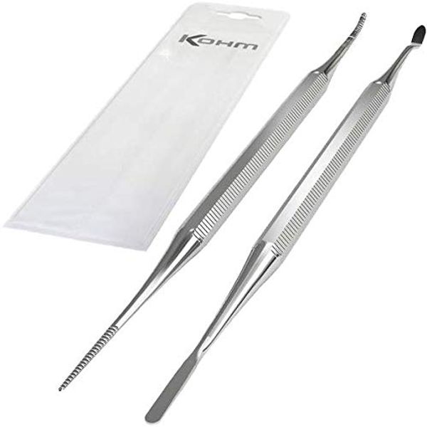 Kohm KP-7100 Ingrown Toenail Tool Kit, File & Lifter Set - Professional Grade, Stainless Steel, Ingrown Toe Nail Pedicure Tools, Podiatry Tools Blacks File and Under Nail Cleaner