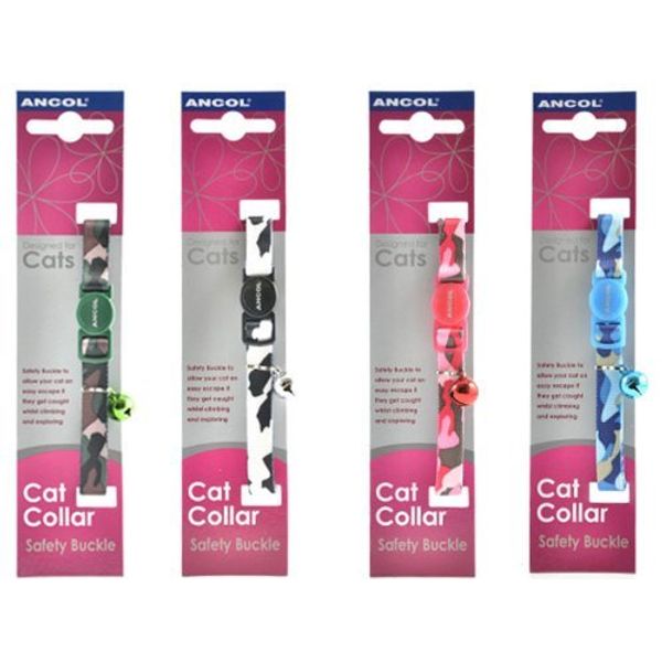 4 x Ancol Camouflage Cat Collars - Bulk Buy