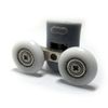 Smooth 4x Twin Top Double 4x bottom hooks Shower Door Rollers/Runners 25mm wheels Diameter