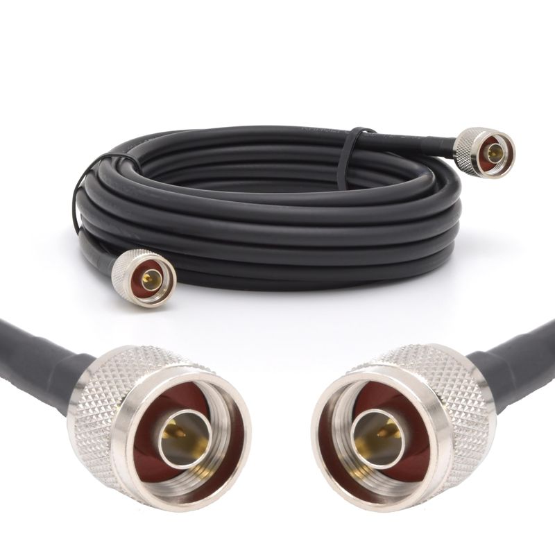 N Type Cable 2m 6.6ft Ultra Low Loss Coax Cable 5D-FB Ø7.5mm Extension ...