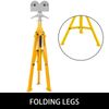 Roller Head Pipe Stand Foldable Tripod 32"-55" Height 12 in Load 2500 lb