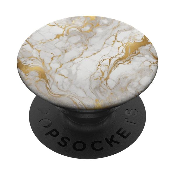Cool Abstract Black, White & Gold-Coloured Effect PopSockets Adhesive PopGrip