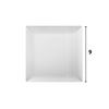 Exquisite Disposable-White-Plastic-Plates-Square Linear (40 Pack) Wedding Dinner Fancy Tableware Dishes (9 Inch., White) Single Size Set