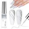 Supwee Silver Reflective Gel Polish Liner Gel, Glitter Gel Nail Art for Sparkle Shiny Drawing Gel Nail Painting for DIY At Home 10ml