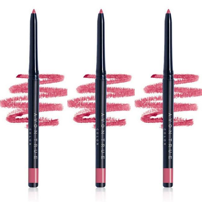 Avon True Color Glimmersticks Retractable Lip Liner  / PINK BOUQUET / Set of 3