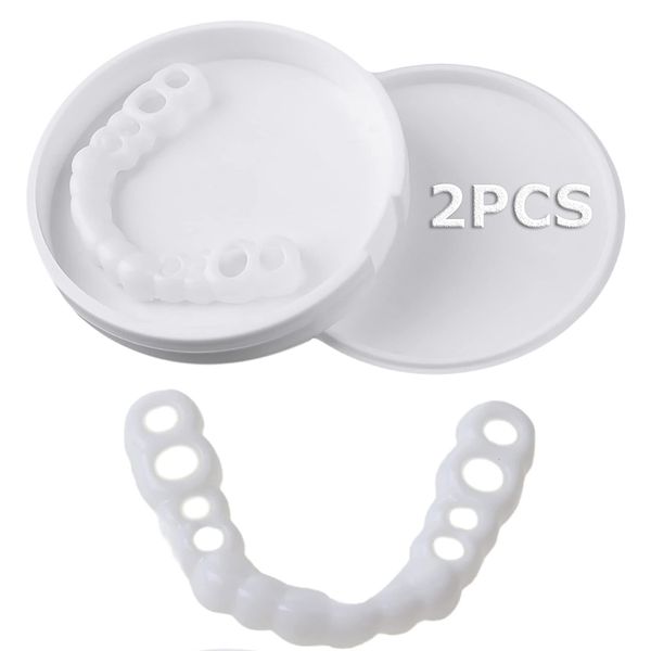 16 Pairs Fake Teeth Stickers Simulation Teeth Whitening Denture Paste Brace One Touch Smile Beauty Tooths Simple Instant Dentures Reusable Snap, Perfect Smile In Minutes, Upper Teeth Lower Teeth