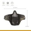 OneTigris 6" Foldable Half Face Mesh Mask Comfortable Adjustable Tactical Lower Face Protective Mask (Black)