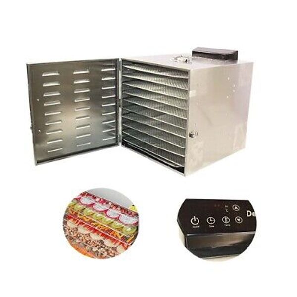 Food Dehydrator Machine 10 Layers SS Food Dryer for Meat Fruit Vegetable 239447