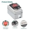 MECCANIXITY IP67 Push Button Box ABS E Stop Button for Indoor and Outdoor Electrical Communication Fire Equipment