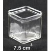 LARGE Square 7.5cm Cube Glass Tealight Table Decoration Candle Event SOLD SINGLY
