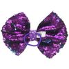 JoJo Siwa Ponytail Holder Bow, Purple Reversible Sequin, 1 Count