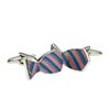 Pink & Blue Enamelled Ties Cufflinks in a Post Friendly Cufflink Box (X2N035)