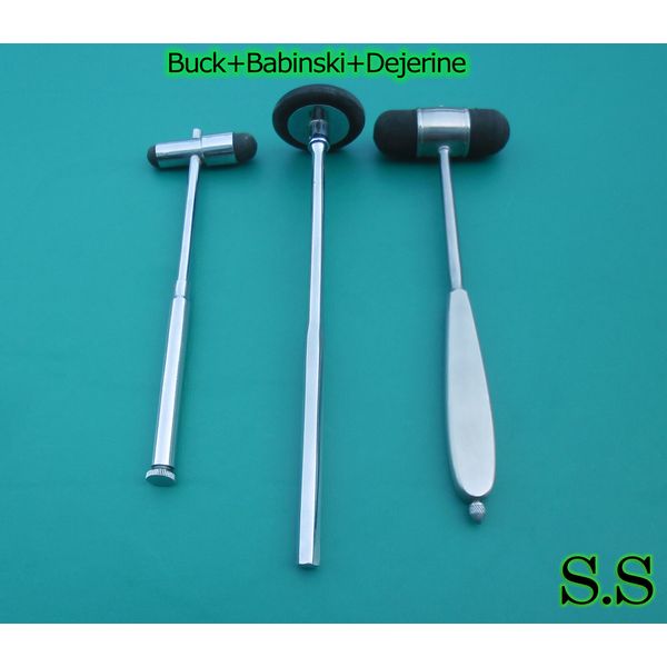 Neurogical Hammer Set Buck,Dejerine & Babinski Diagnostic Instruments