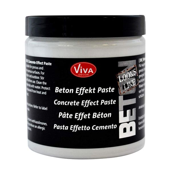 Viva Decor Beton-Effektpaste, 250 ml, Synthetisches Material, grau, 7.1 x 7.1 x 7.9 cm