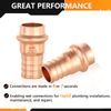 10-Pack HeSun Copper Press Fitting Adapter,1/2" PRESS X 3/4" PEX F1807 Crimp Coupling(PRESS013)