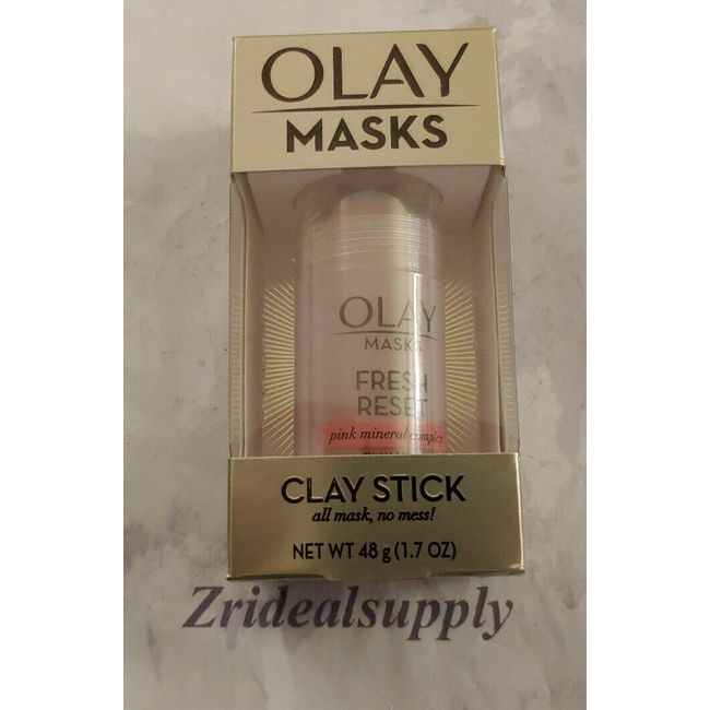 OLAY MASKS FRESH RESET CLAY STICK PINK MINERAL COMPLEX IN BOX