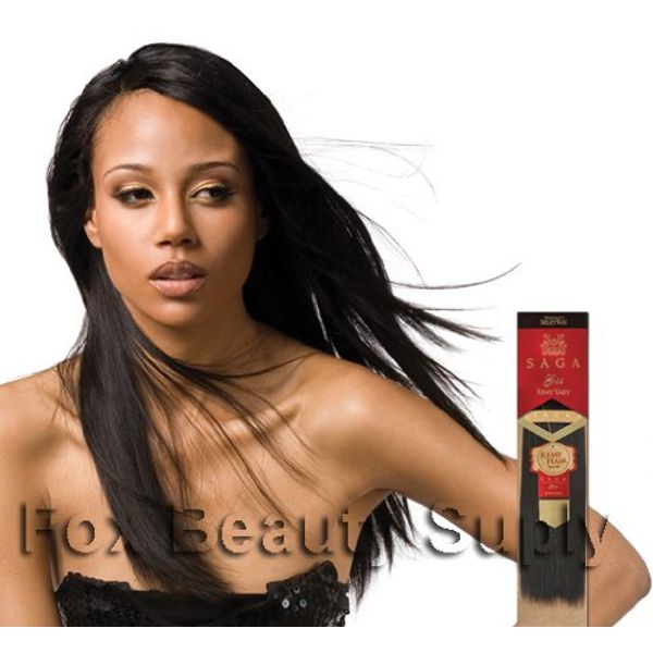 MilkyWay Saga Gold Remy 100% Human Hair Weave - Remy Yaky 14" Color 2 Dark Brown
